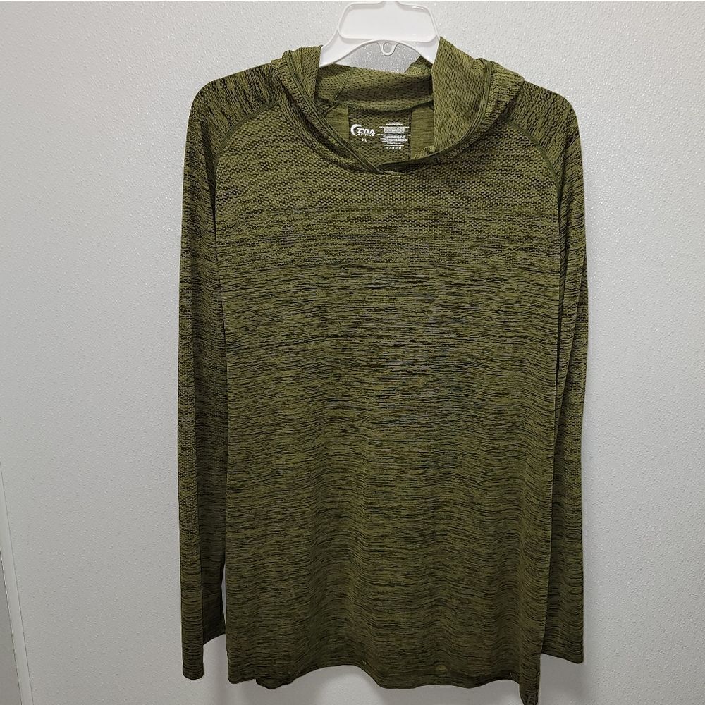 Zyia Active Men's Army Green Performance Hoodie Size XL